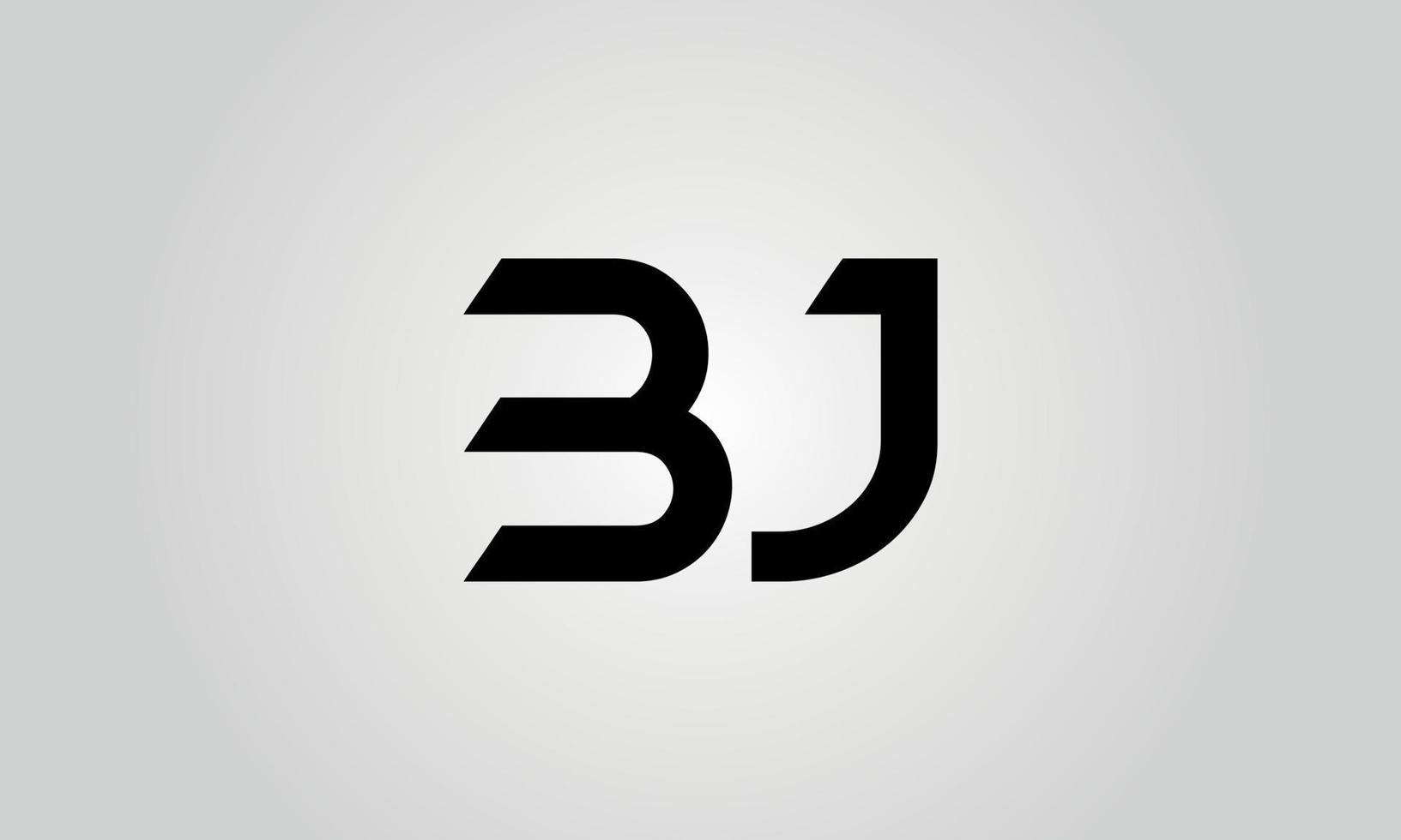 bj-Logo-Design. erste bj-Buchstaben-Logo-Icon-Design kostenlose Vektor-Vorlage. vektor