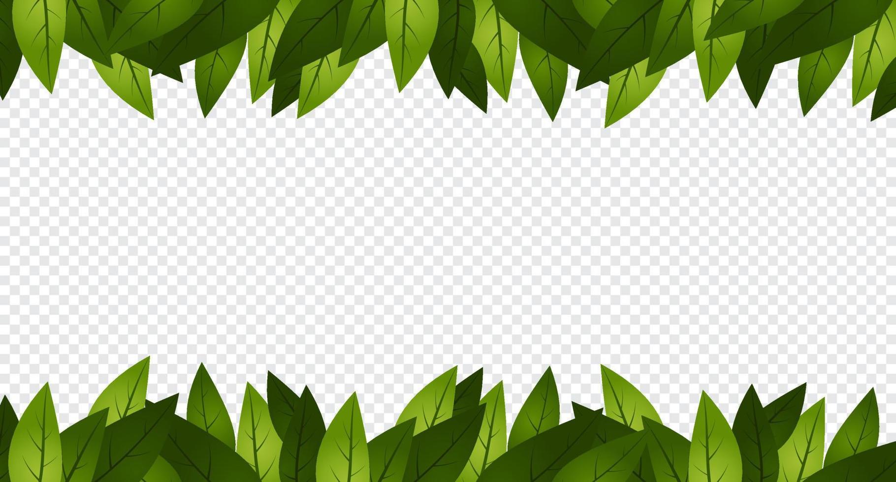 tropisk löv ram. hörn med grön löv. ram med grön löv. grön löv natur ram layout. färsk grön löv. vektor illustration