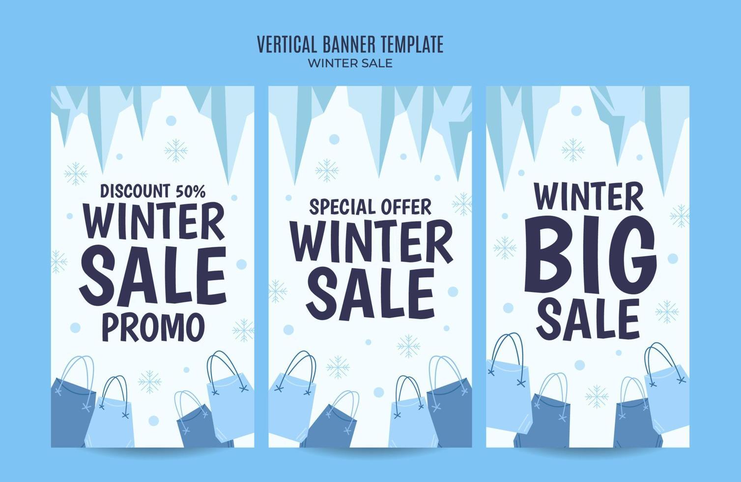 winterdesign für werbung, banner, flugblätter und flyer vektor