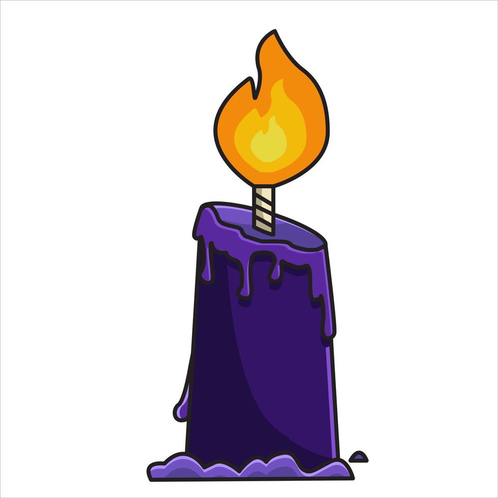 lila Halloween-Kerzen vektor
