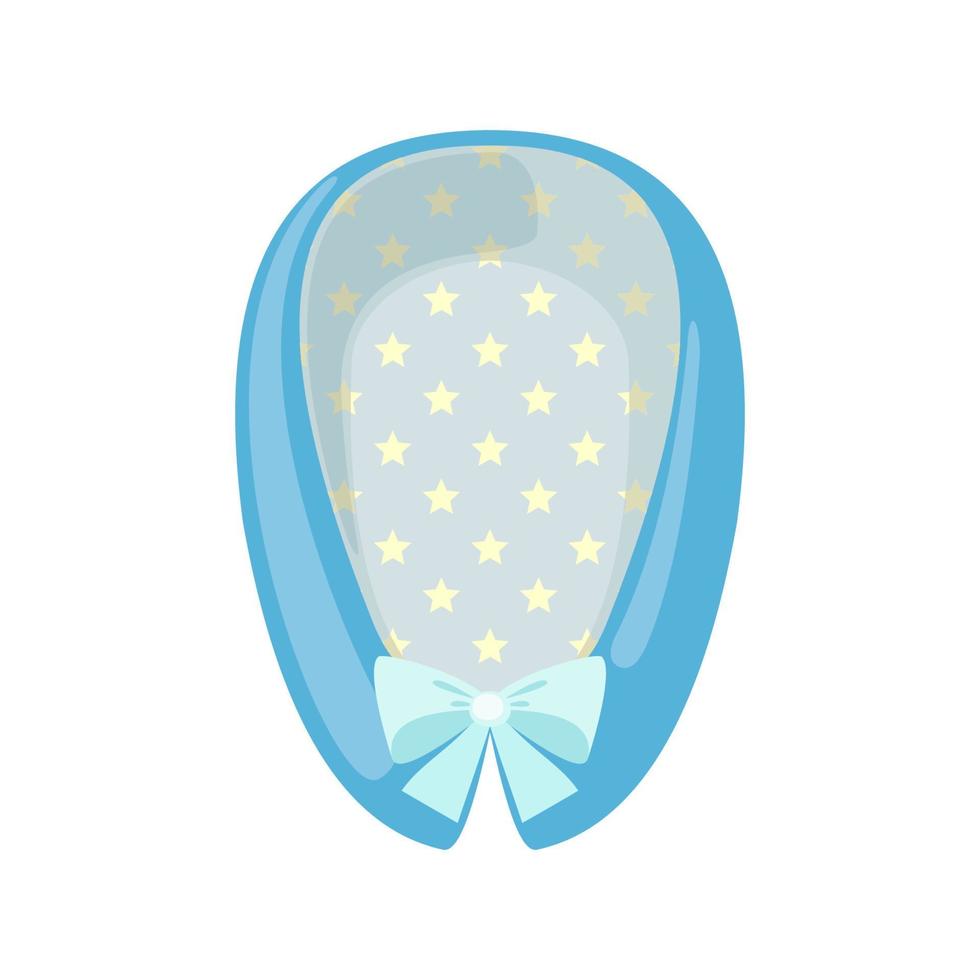 barns blå kokong ikon för nyfödd spädbarn i platt stil isolerat på vit bakgrund. vektor illustration.