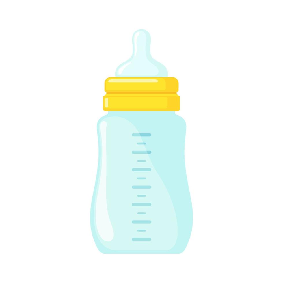 Babyflasche-Symbol im flachen Stil isoliert auf weißem Hintergrund. Vektor-Illustration. vektor