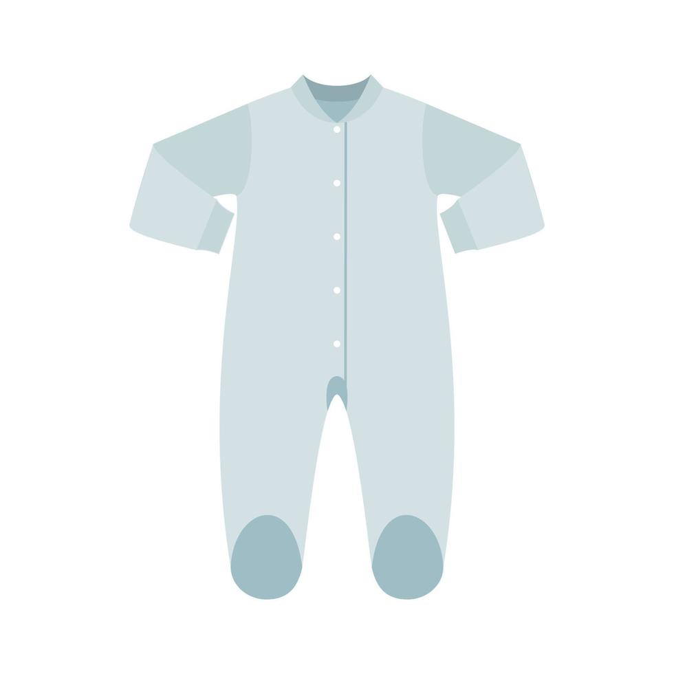 långärmad bebis overall i platt syle isolerat på vit bakgrund. vektor illustration.