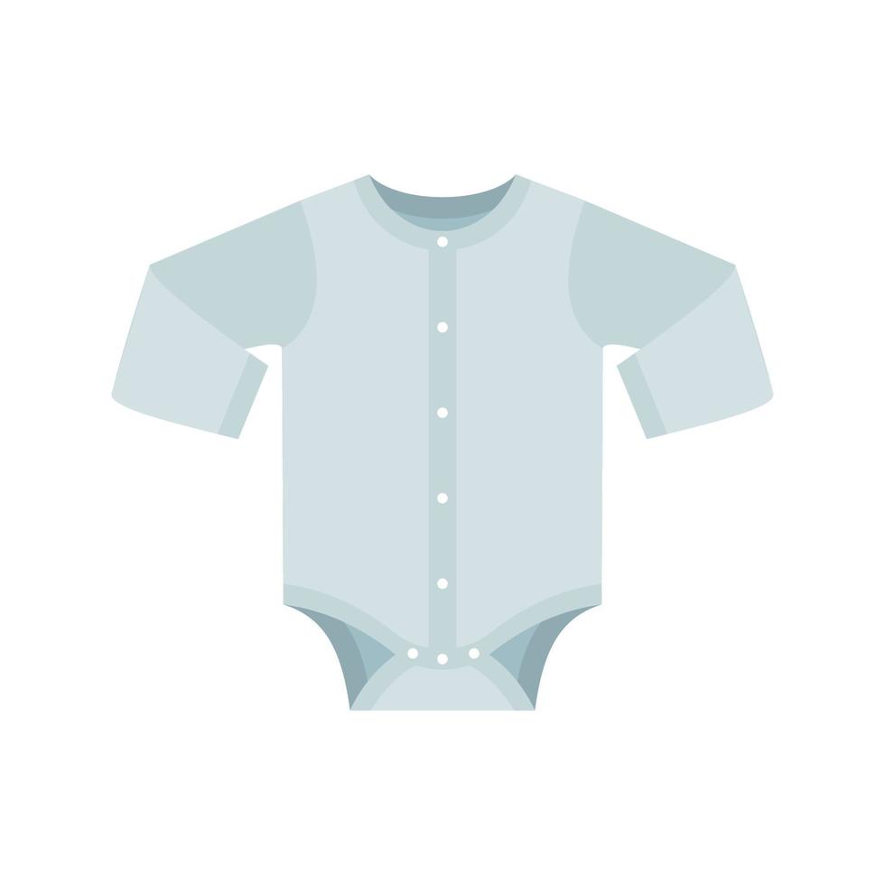 Baby-Bodysuit-Symbol mit langen Ärmeln im flachen Stil isoliert auf weißem Hintergrund. neugeborener körperanzug. Vektor-Illustration. vektor