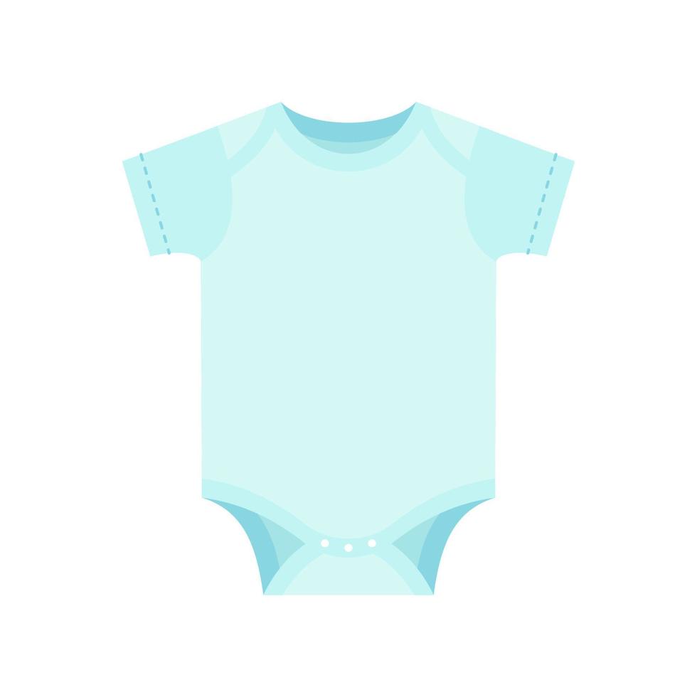 bebis kroppsdräkt ikon med kort ärmar i platt stil isolerat på vit bakgrund. nyfödd kropp kostym. vektor illustration.
