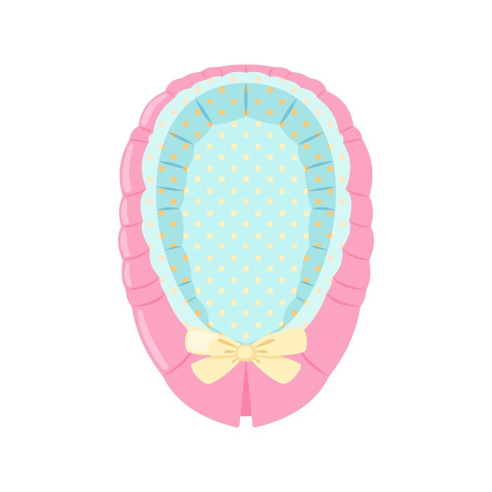 Rosa Kokon-Symbol für Kinder für Neugeborene im flachen Stil isoliert auf weißem Hintergrund. Vektor-Illustration. vektor