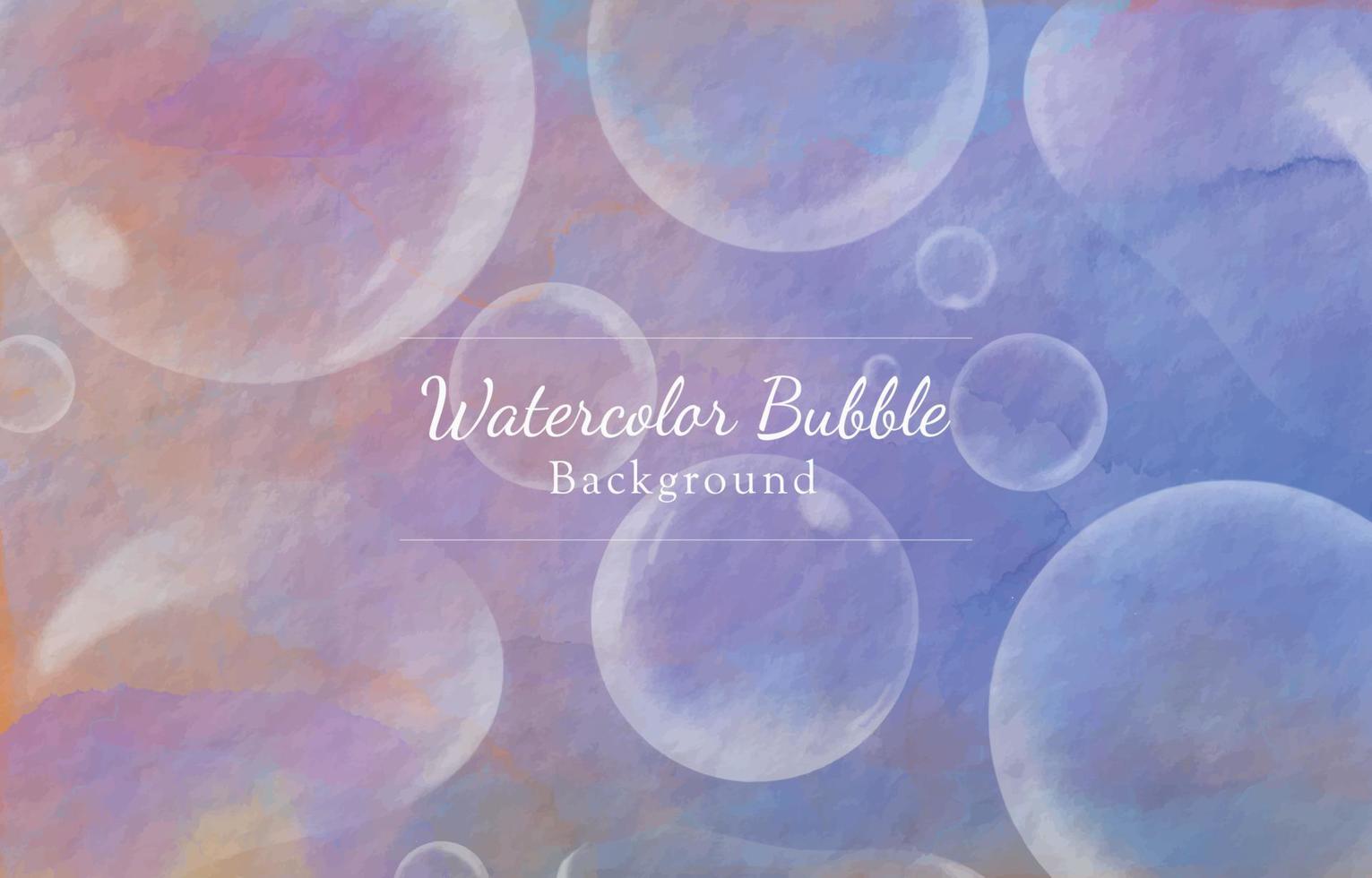 hand dragen vattenfärg bubbla pastell bakgrund vektor