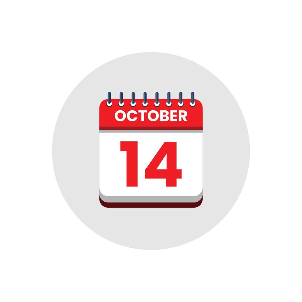 kalender datum ikon. dag av de månad ikon. händelse schema datum. utnämning tid. planerare dagordning, kalender månad oktober schema och tid planerare. dag påminnelse. vektor ikon