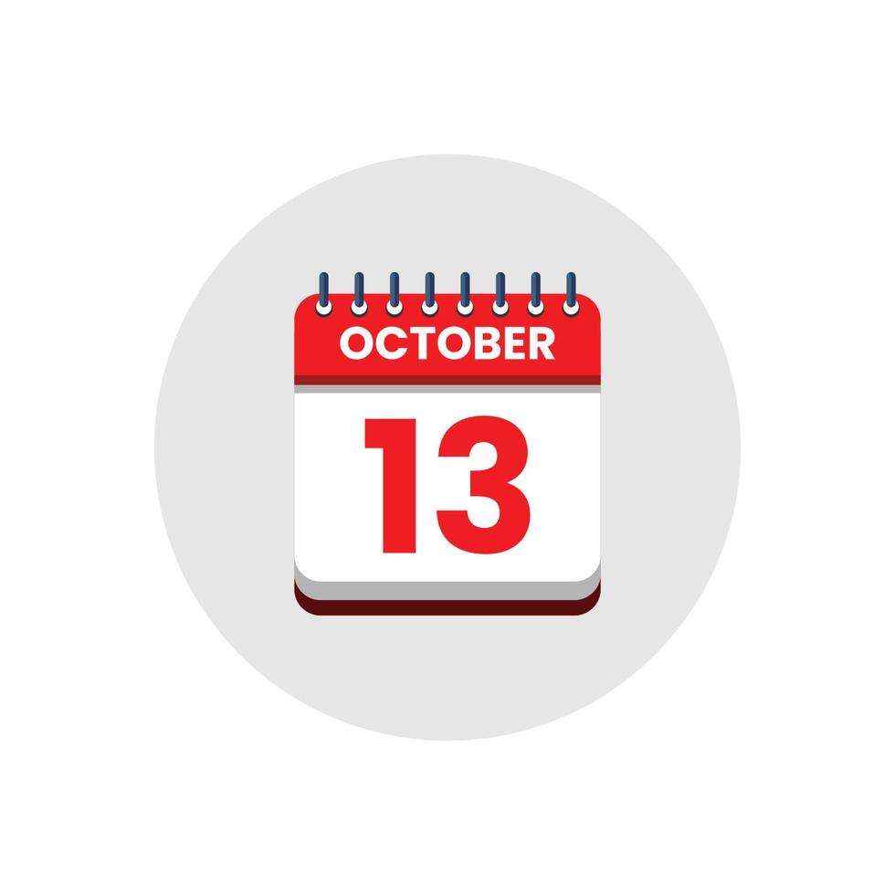 kalender datum ikon. dag av de månad ikon. händelse schema datum. utnämning tid. planerare dagordning, kalender månad oktober schema och tid planerare. dag påminnelse. vektor ikon