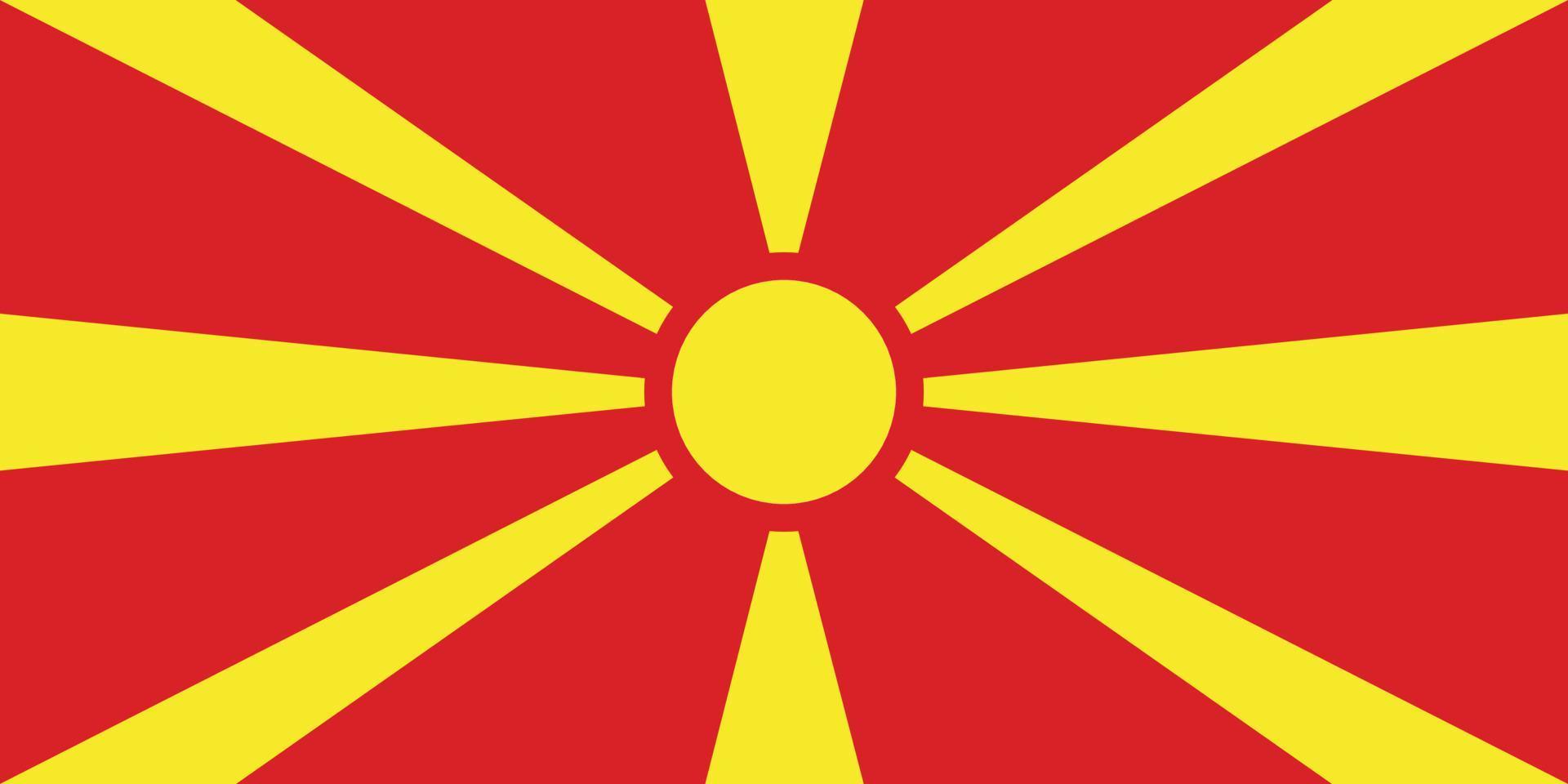 norr macedonia nationell flagga vektor illustration. norr macedonia flagga
