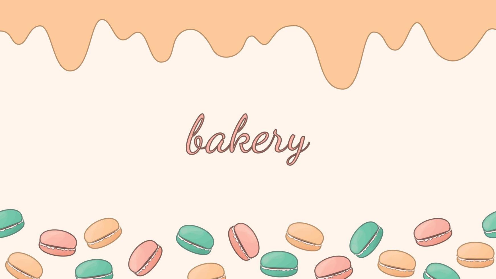 Hintergrundvorlage für Bäckerei vektor