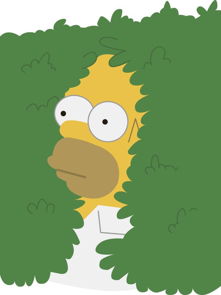 Homer Simpson Meme-Symbol vektor