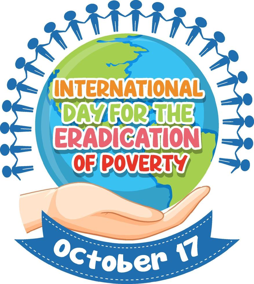 internationella dagen för utrotning av fattigdom vektor