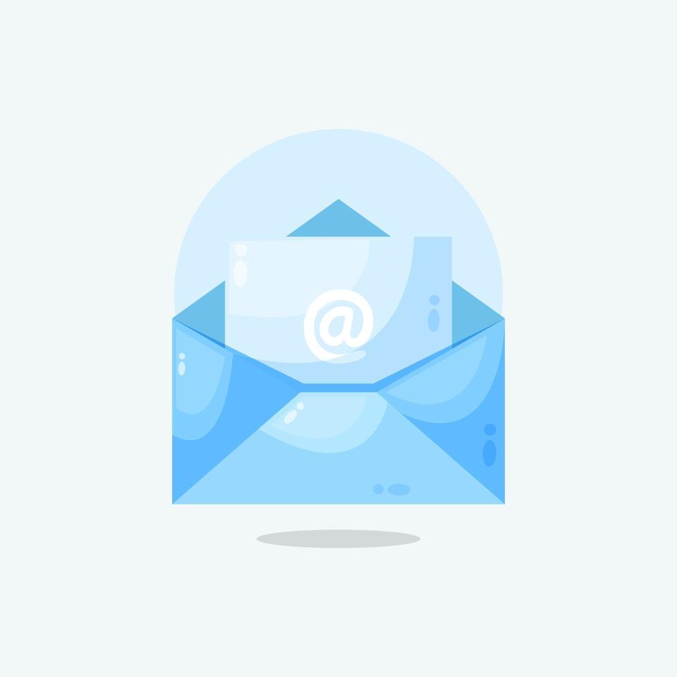 Benachrichtigung Nachricht Mail Icon Design Cartoon Illustration vektor