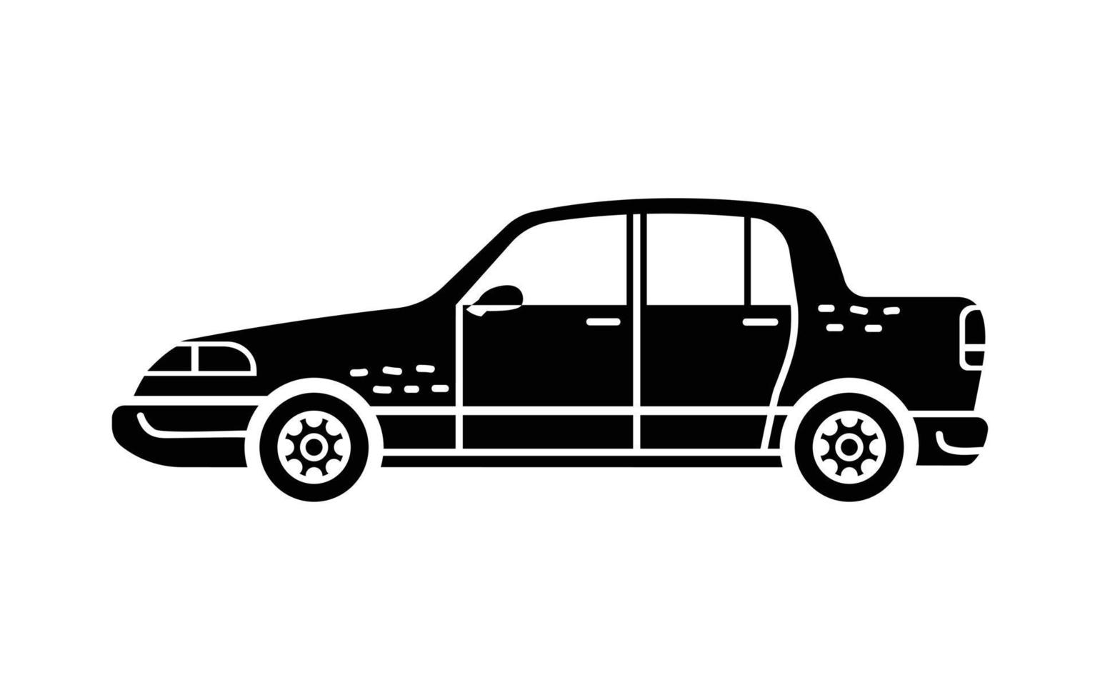 Vektor handgezeichnete Illustration eines Autos. private Fahrzeuge.