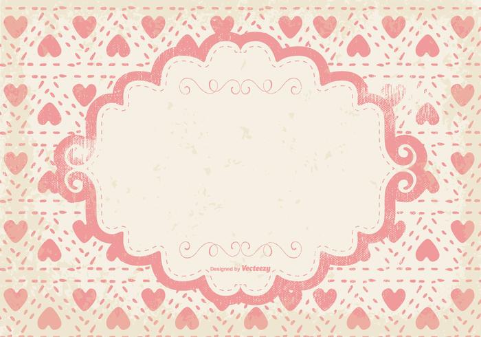 Nette rosa Herzen Grunge Hintergrund vektor