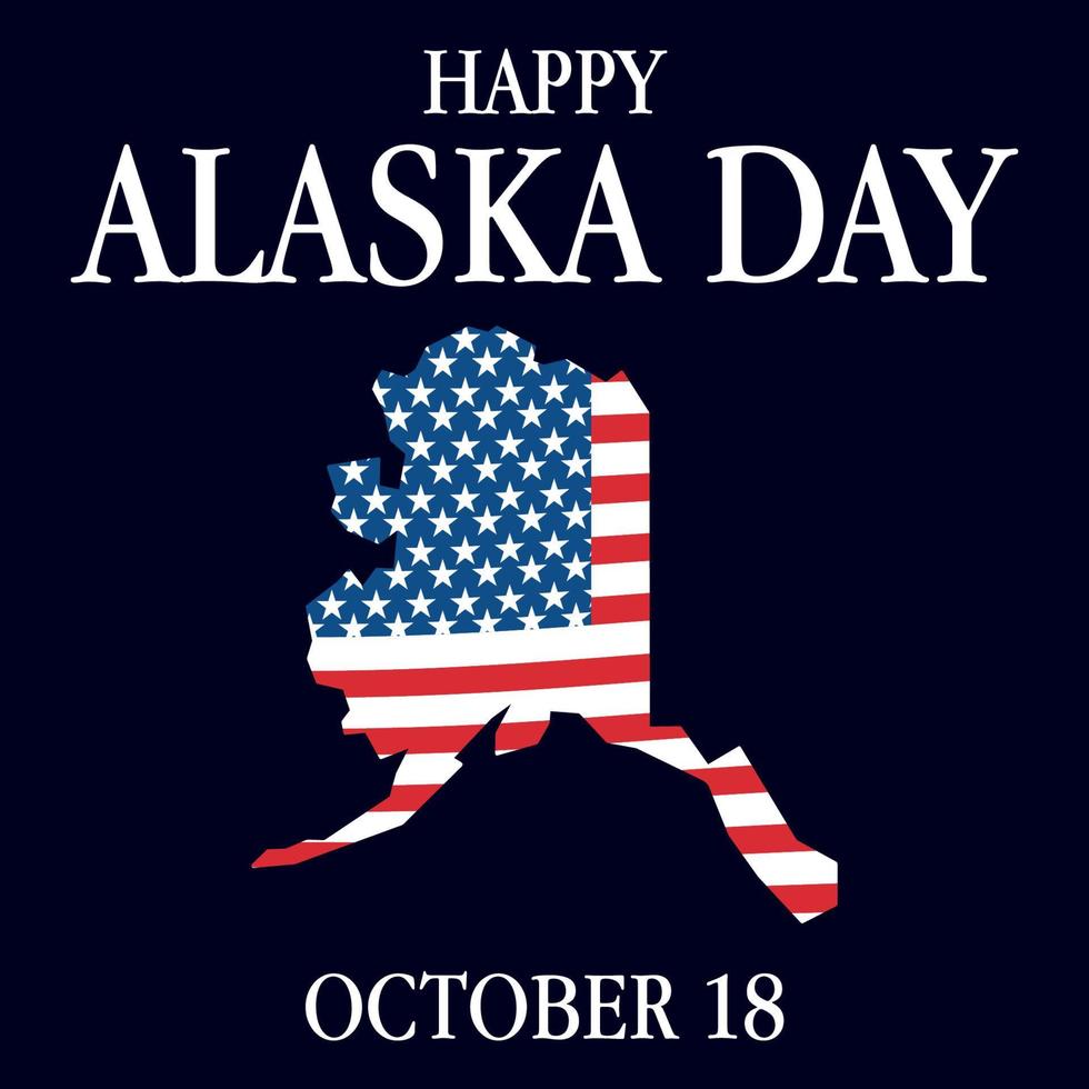 Happy Alaska Day 18. Oktober Design vektor
