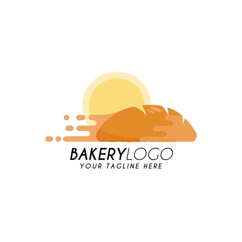 Logo-Bäckerei-Design mit Flug- und Geschwindigkeitskonzept vektor