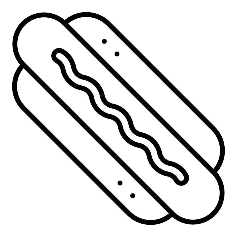 Hot-Dog-Icon-Stil vektor