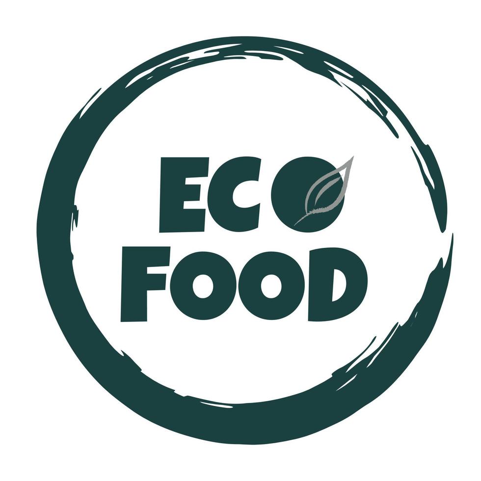 Symbol für die Verpackung von ökologischen Produkten auf weißem Hintergrund mit einem Blatt. Vektor-Illustration vektor