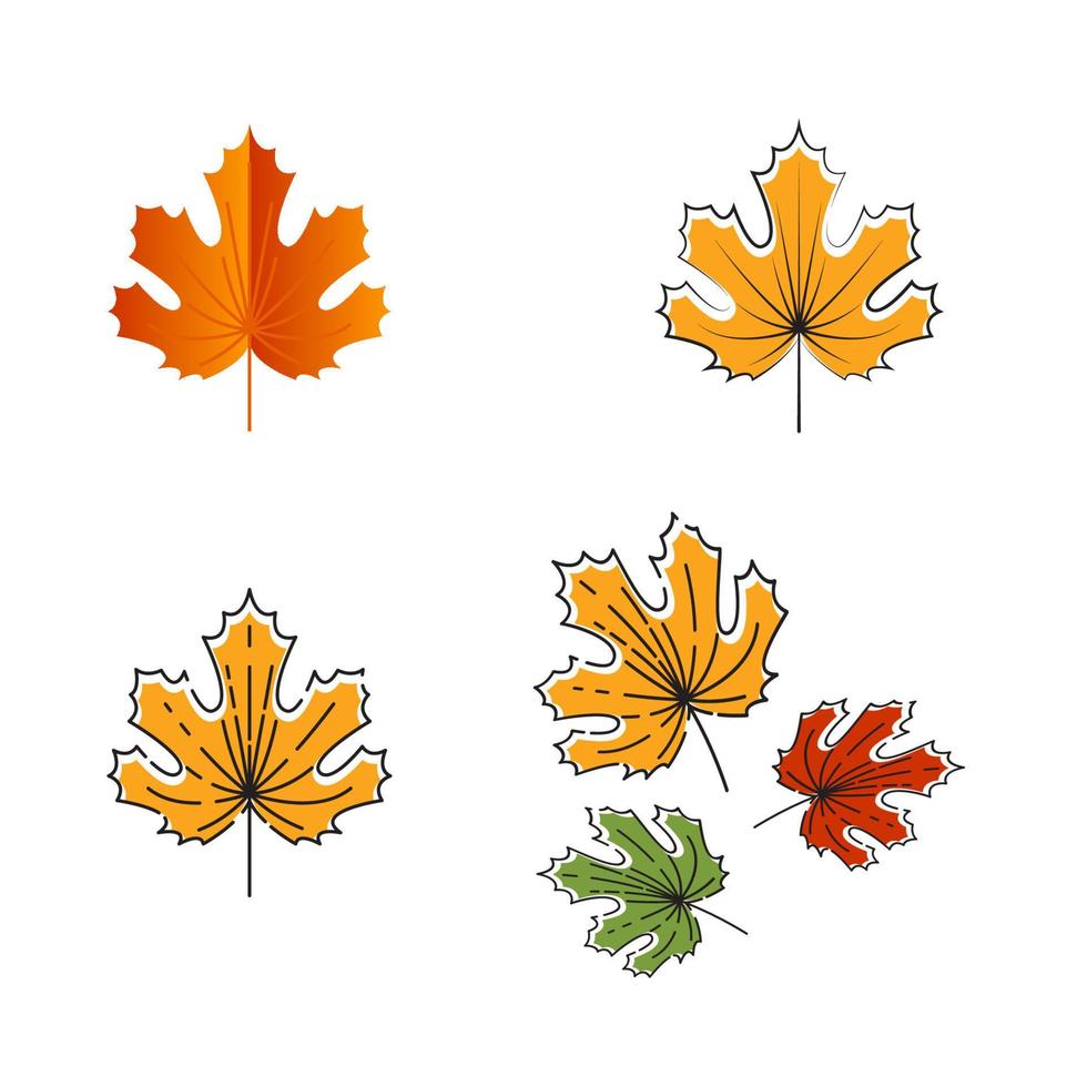 Herbst-Element-Vektor-Icon-Design-Illustration vektor