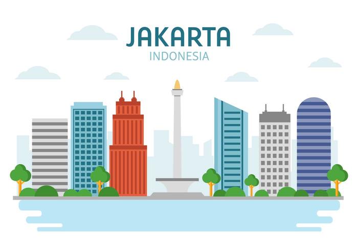 Gratis landmärke Jakarta Vector