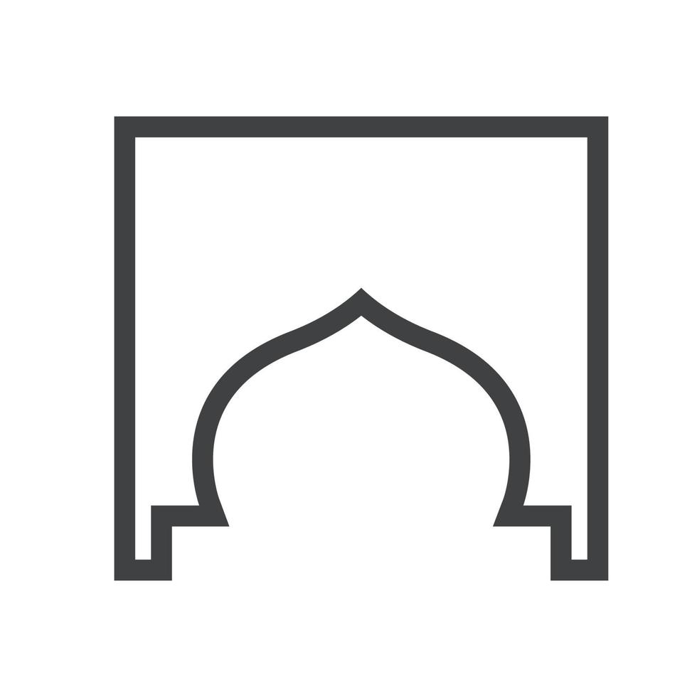 Moschee-Fenster-Vektor-Symbol vektor