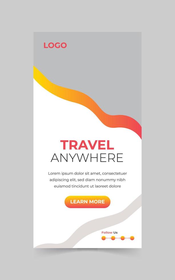Corporate Web Banner Web Template Zielseite für Reisen vektor