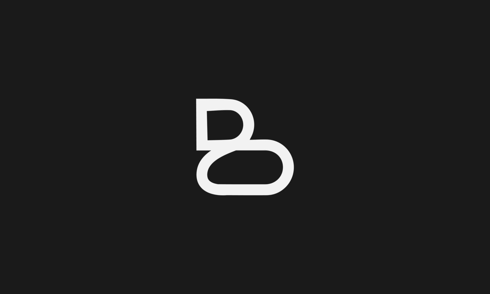 einfaches modernes vektorbuchstabe b monogramm buchstabe logo vektor