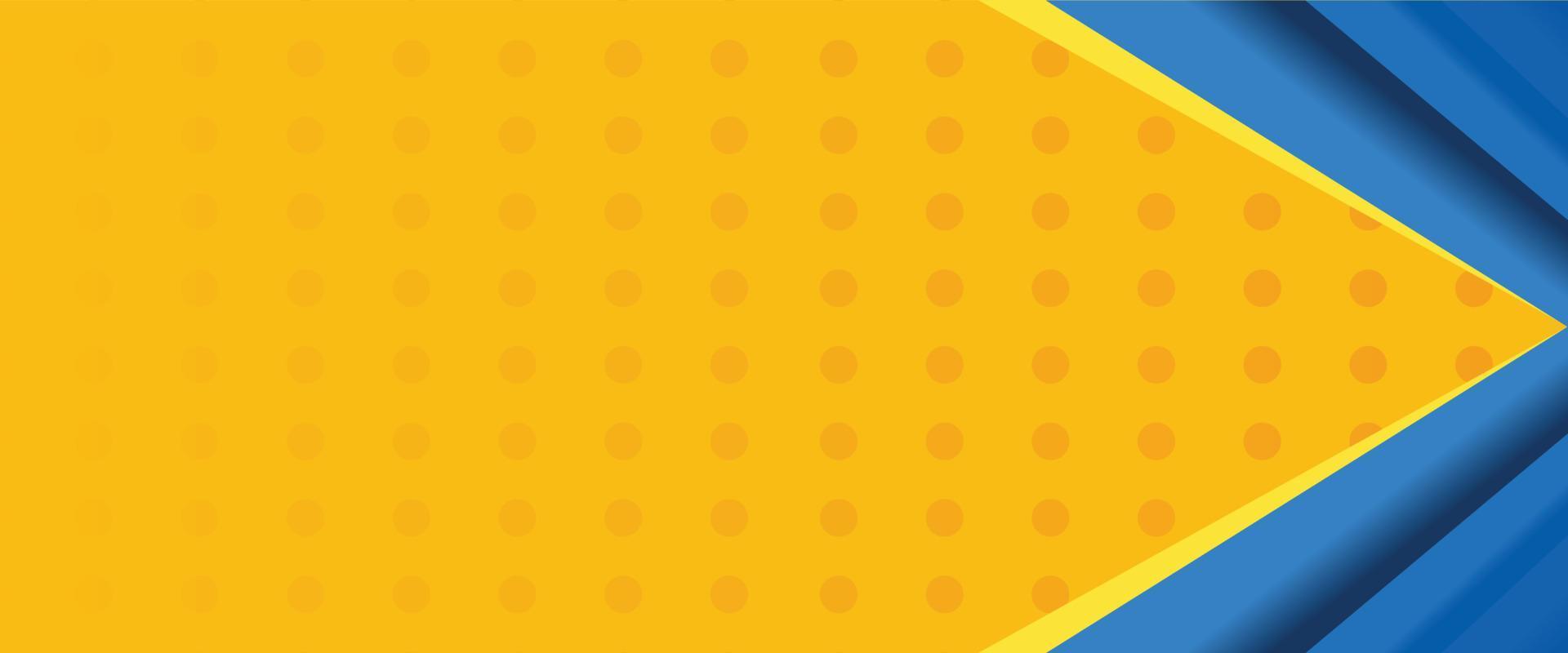 gelber abstrakter hintergrund mit blauer farbkombination vektor