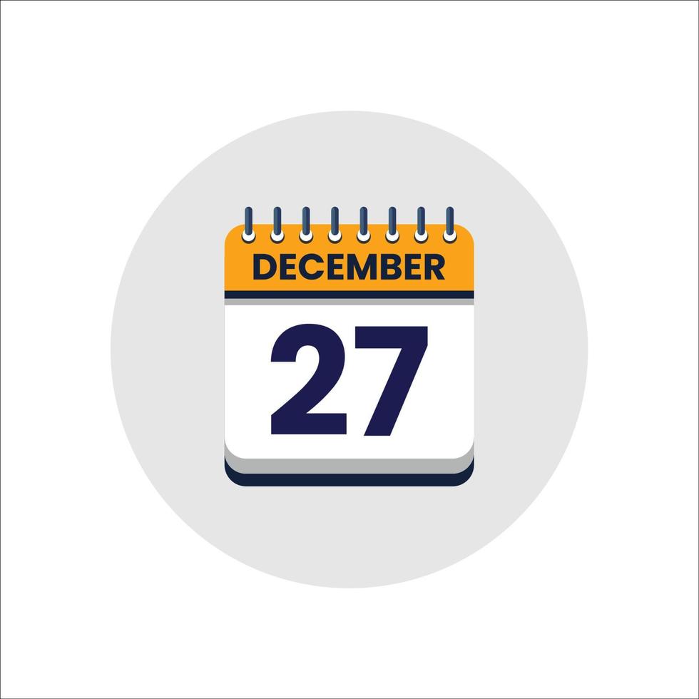 kalender datum ikon. dag av de månad ikon. händelse schema datum. utnämning tid. planerare dagordning, kalender månad december schema och tid planerare. dag påminnelse. vektor ikon