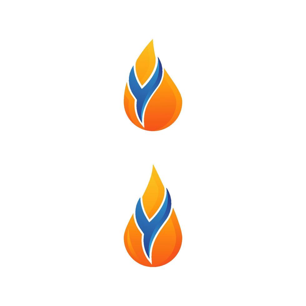 heiße Flamme Feuer Vektor Icon Illustration