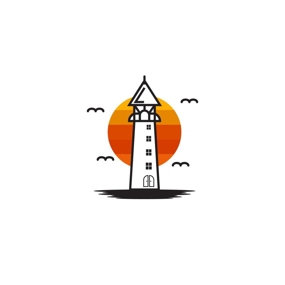 Leuchtturm Symbol Vektor-Illustration vektor