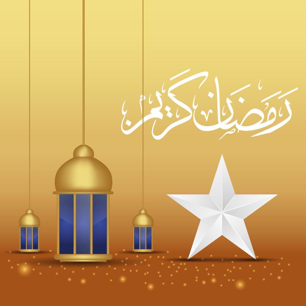 Ramadan Kareem Gruß islamische Illustration Hintergrund Vektor Design