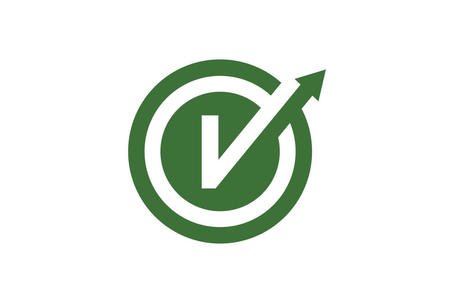 kolla upp logotyp design i negativ Plats grön vektor