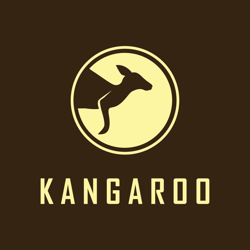 Känguru-Logo-Vektor mit Slogan-Vorlage vektor