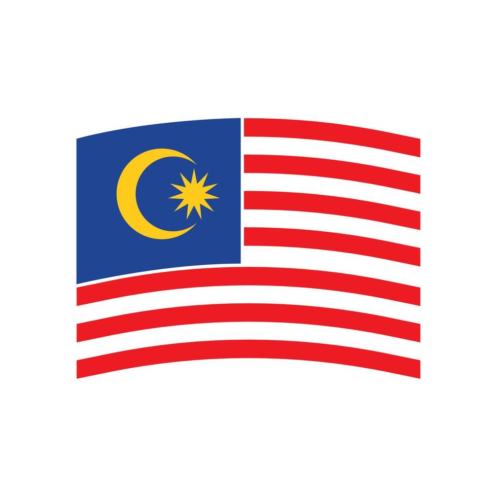 malaysia flagga vektor ikon design illustration