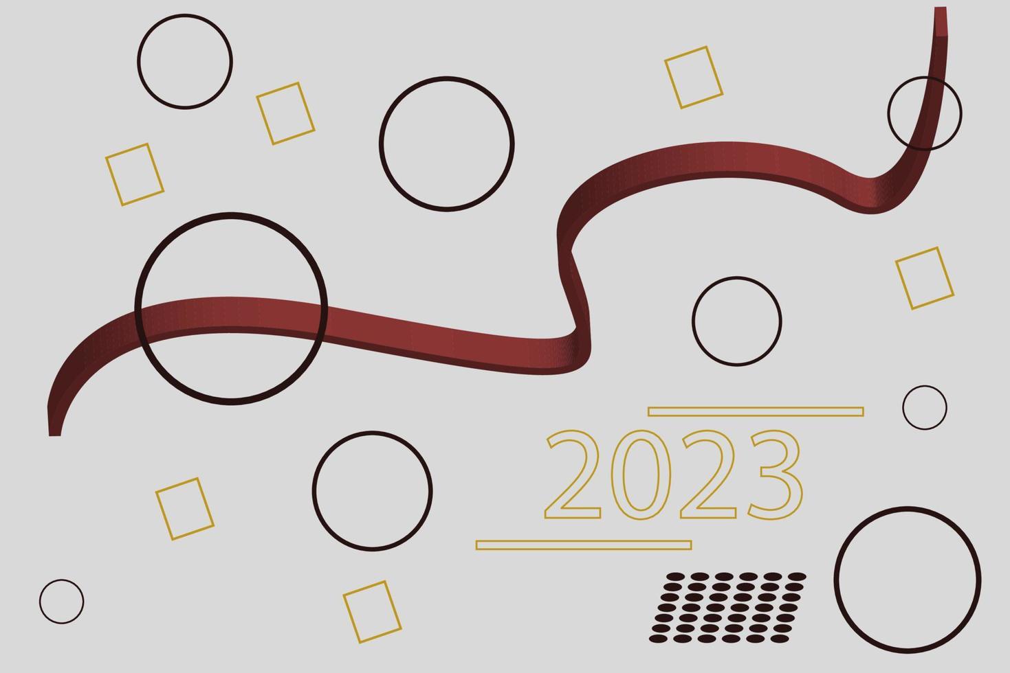 Abbildung eines Hintergrunds mit Symbolen guten Rutsch ins neue Jahr 2023 vektor