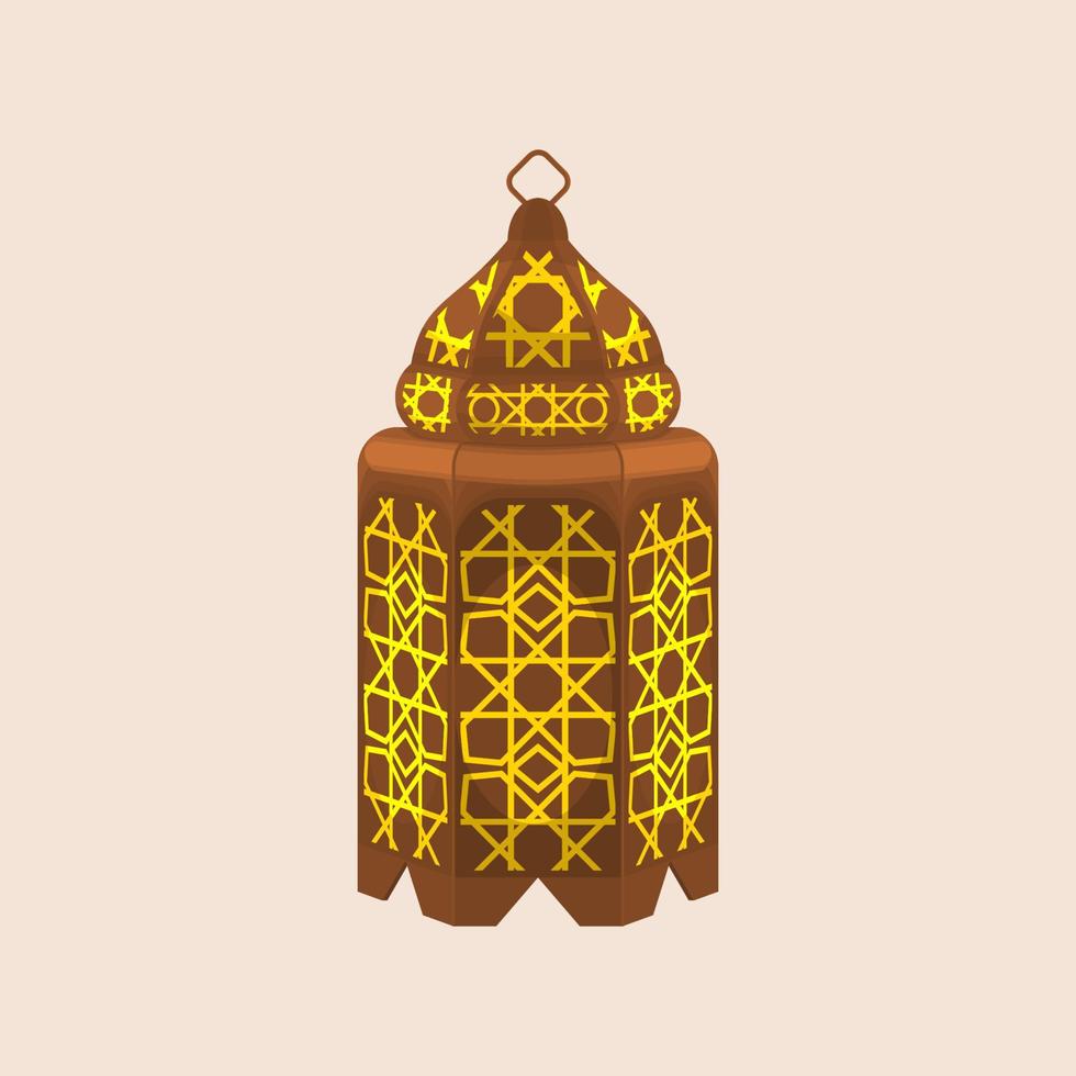 redigerbar isolerat stående mönstrad ramadan arab lampa vektor illustration för islamic tillfällig tema syften sådan som ramadan och eid också arab kultur design behov