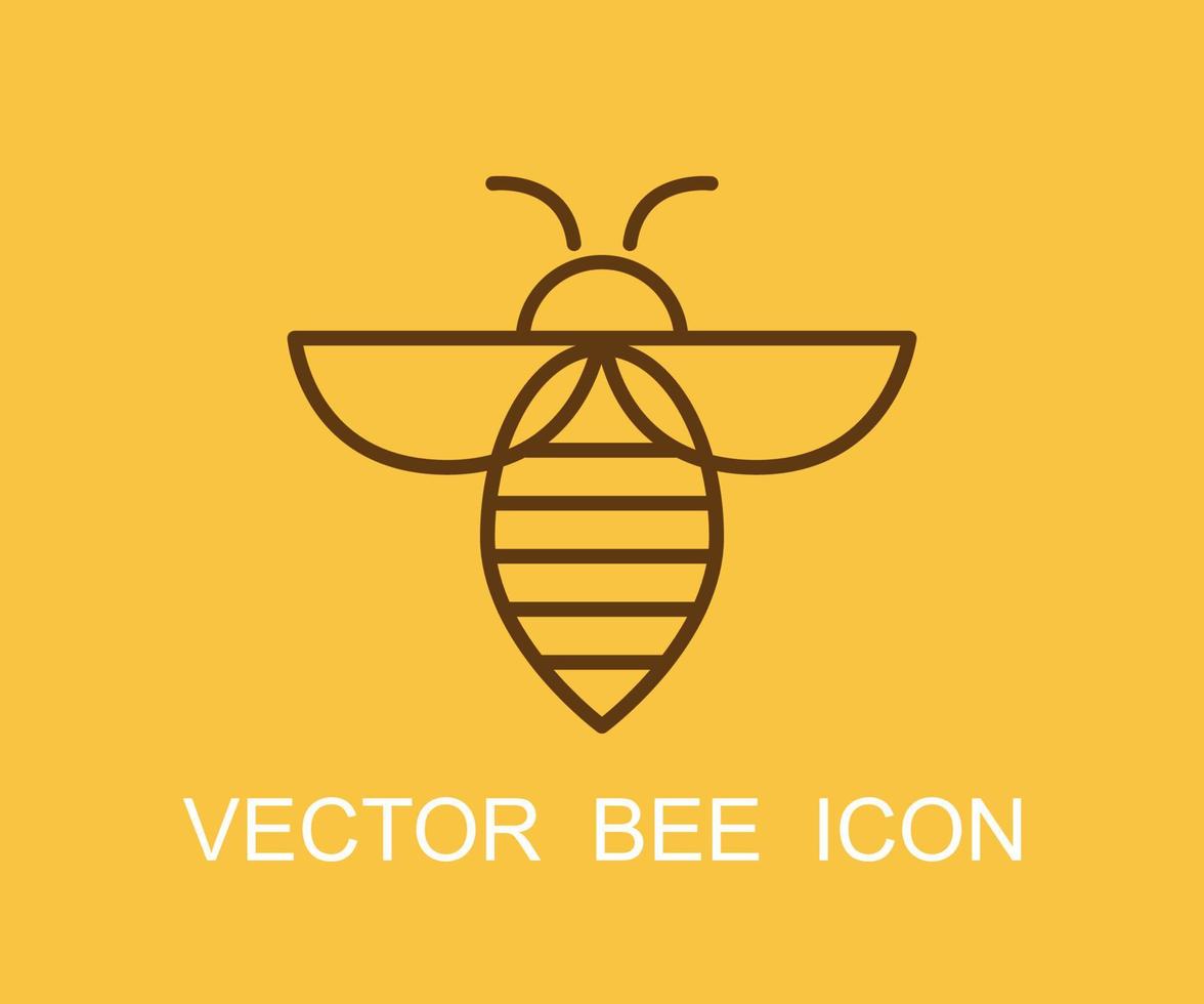 Bienen-Emblem-Design. Honig Firmenlogo vektor