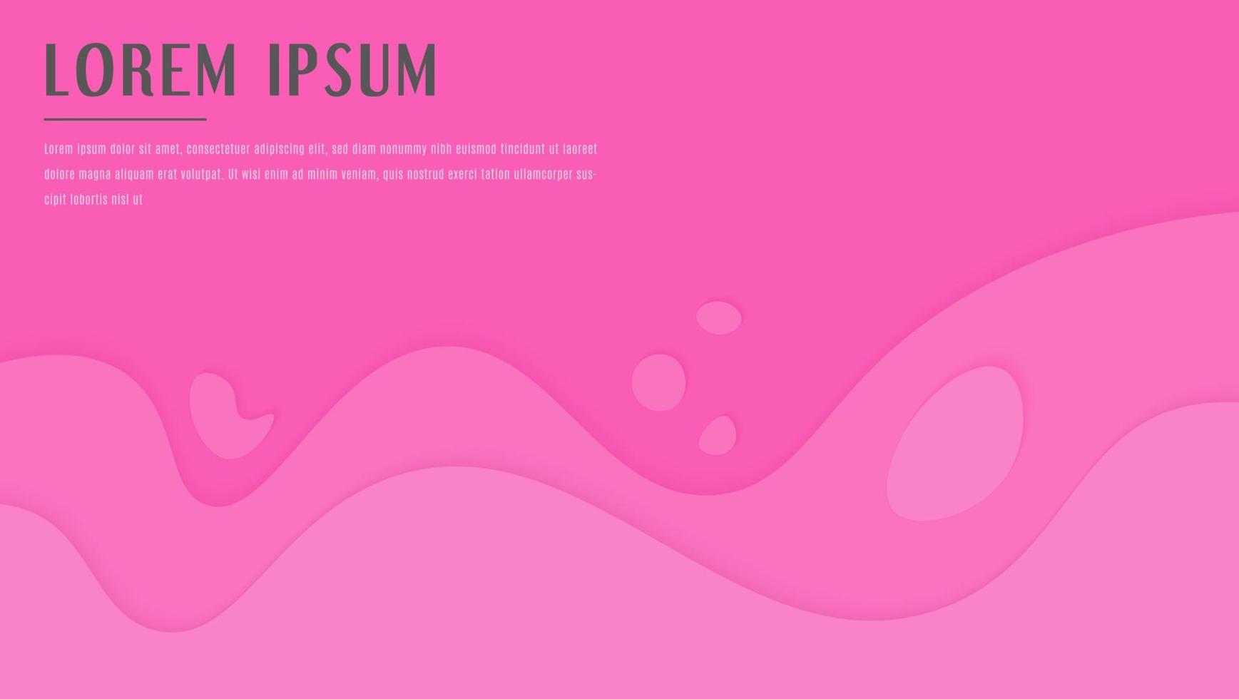 minimal rosa slime papercut stil design bakgrund vektor