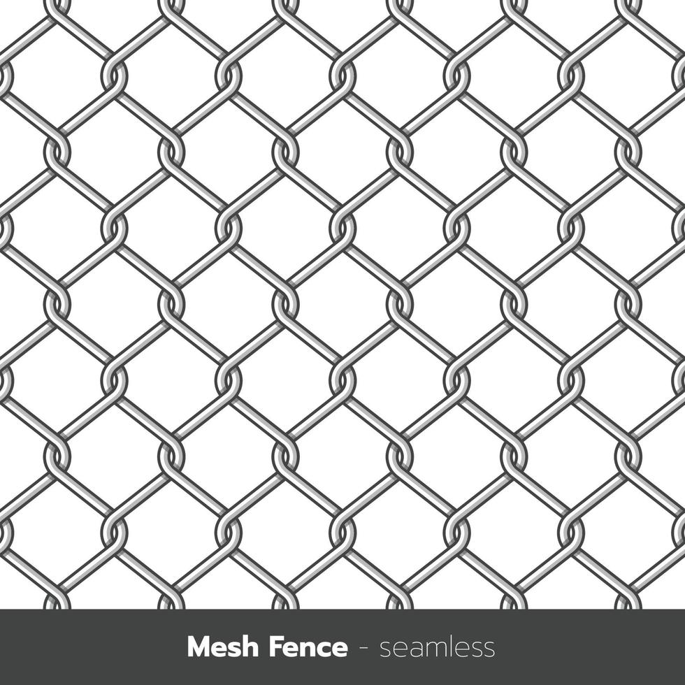 maska staket sömlös textur av metallisk kedja länk, vektor