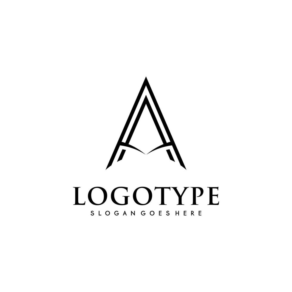 modern första aa logotyp brev enkel och kreativ design begrepp vektor
