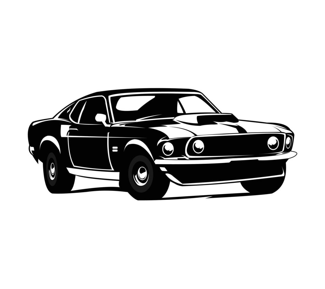 Muscle-Car-Logo - Vektorillustration, Emblemdesign auf weißem Hintergrund vektor