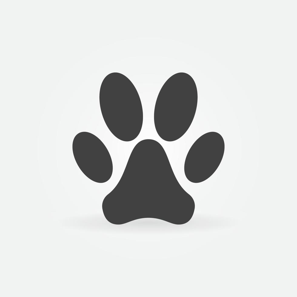 sällskapsdjur Tass fot mark vektor begrepp ikon eller tecken