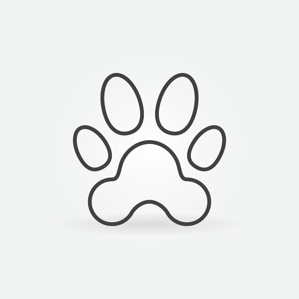 sällskapsdjur Tass skriva ut vektor begrepp enkel linje ikon eller symbol