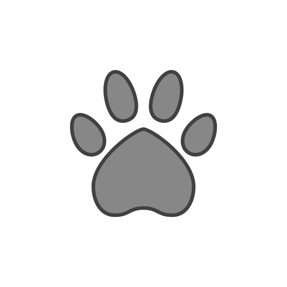 Hund oder Katze Pfotenabdruck Vektor modernes Konzept Symbol oder Zeichen
