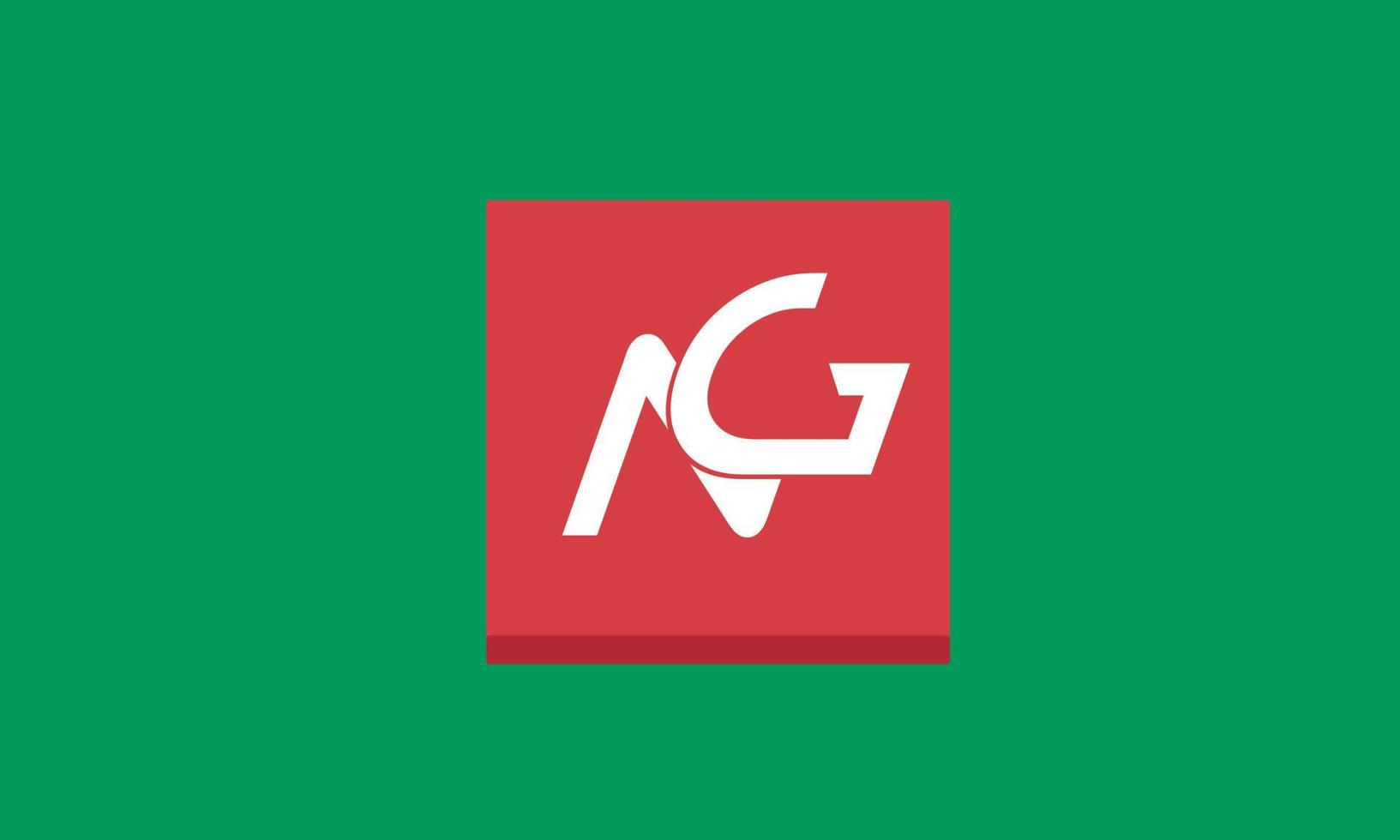 alfabetet bokstäver initialer monogram logotyp ng, gn, n och g vektor