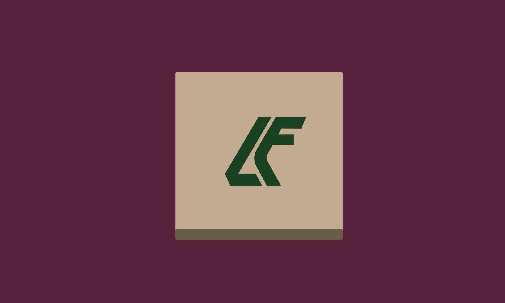 alphabet buchstaben initialen monogramm logo lf, fl, l und f vektor