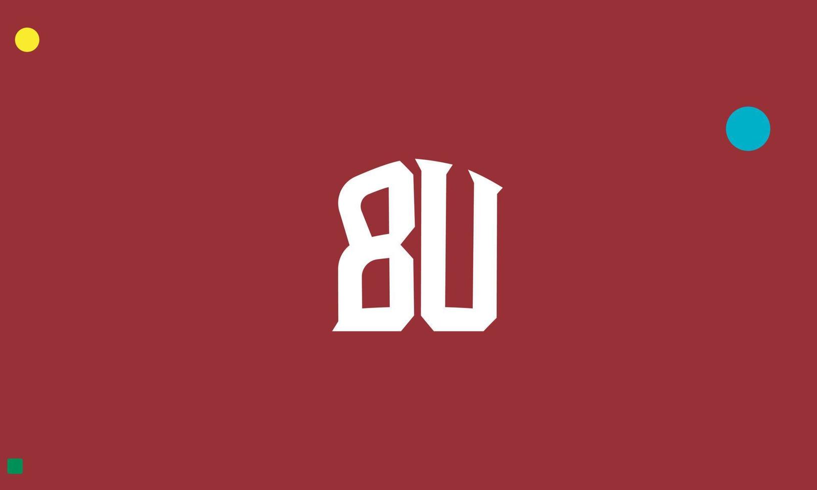 alfabetet bokstäver initialer monogram logotyp bu, ub, b och u vektor
